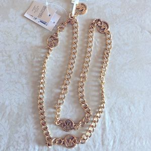 Michael Kors Logo Gold Belt L/XL